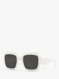 Prada PR28ZS Women's Pillow Sunglasses, White