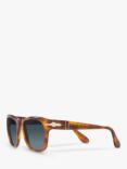 Persol PO3313S Men's Polarised Square Sunglasses, Terra Di Siena