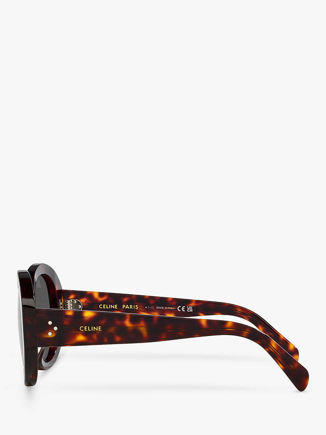 Celine CL40240I Women's Oval Sunglasses, Tortoise/Grey