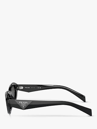 Prada PR 26ZS Women's Irregular Sunglasses, Black/Grey