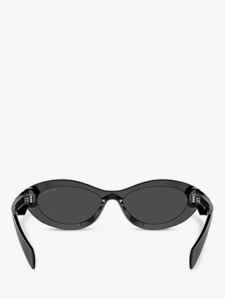 Prada PR 26ZS Women's Irregular Sunglasses, Black/Grey