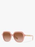 Burberry BE4389 Women's Joni Square Sunglasses, Pink