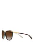 Ralph RA5150 Women's Cat's Eye Sunglasses, Brown/Gold