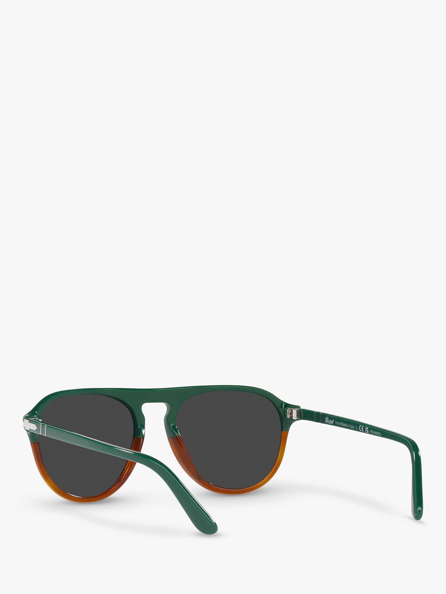 Buy Persol PO3302S Unisex Aviator Sunglasses, Green/Havana Chiara Online at johnlewis.com