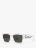 Dolce & Gabbana DG6184 Men's Square Sunglasses, Crystal/White