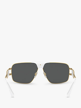 Versace VE2251 Men's Aviator Sunglasses, White/Gold