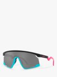 Oakley OO9280 Men's Wrap Sunglasses, Matte Black/Multi