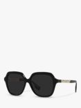 Burberry BE4389 Women's Joni Square Sunglasses, Black