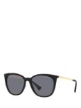 Ralph by Ralph Lauren RS5280 Women's Cat's Eye Sunglasses, Black/Gold