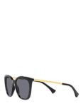 Ralph by Ralph Lauren RS5280 Women's Cat's Eye Sunglasses, Black/Gold