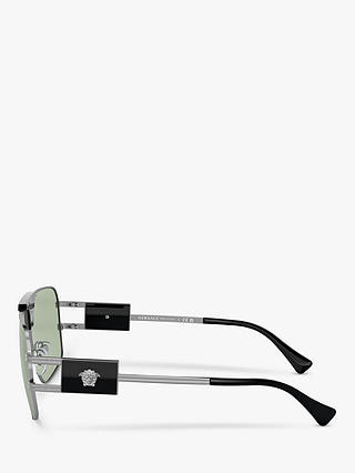 Versace VE2251 Men's Aviator Sunglasses, Gunmetal