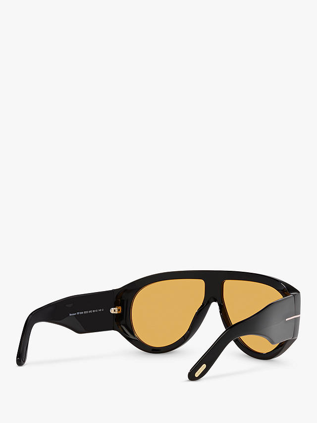 TOM FORD FT1044 Men's Aviator Sunglasses, Shiny Black/Yellow