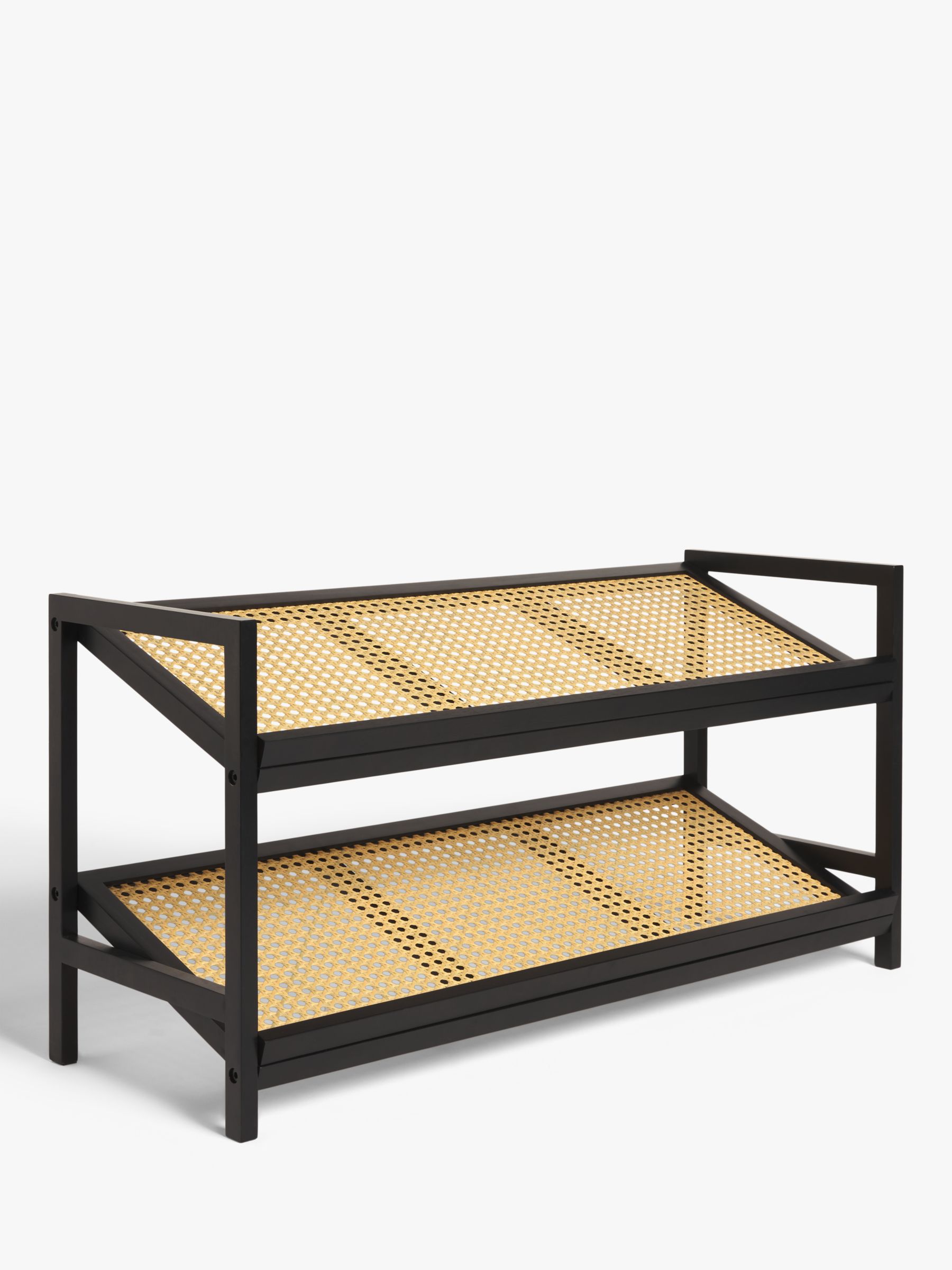 House by John Lewis Metal 3 Tier Shoe Rack, Black