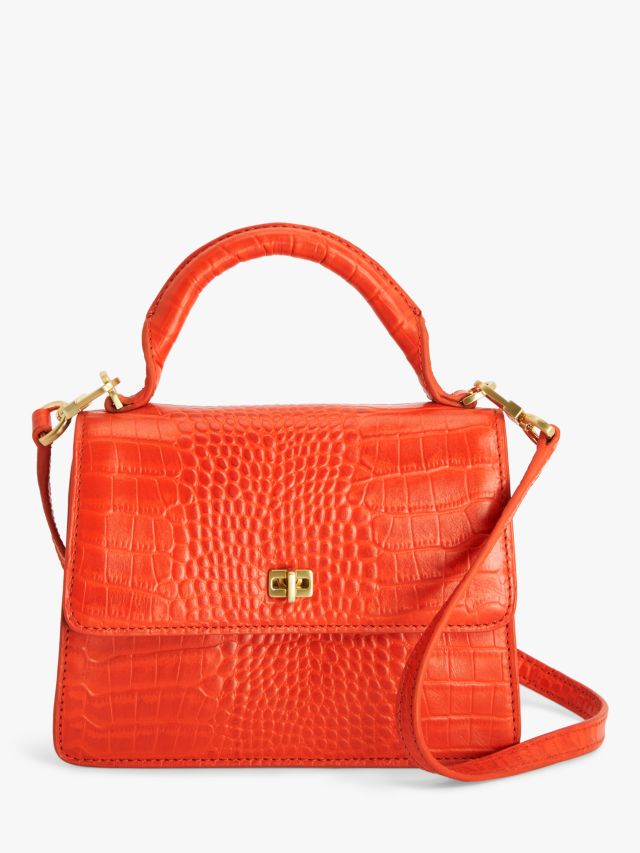 Orange sale satchel bag