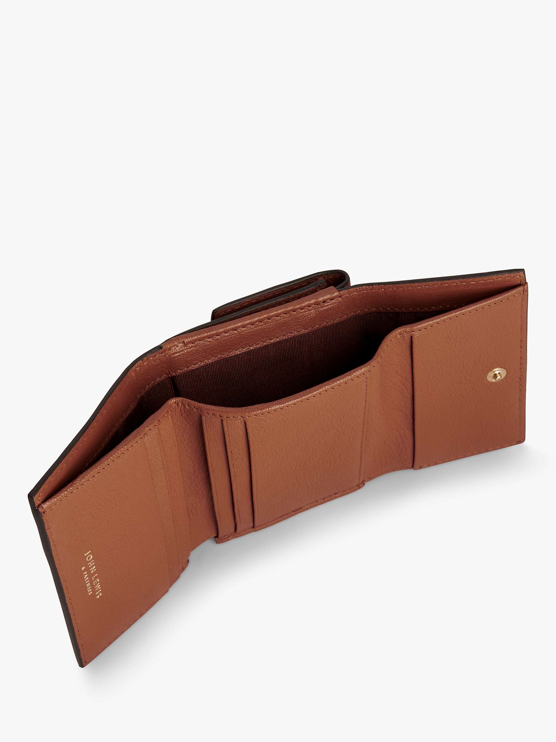Buy John Lewis Leather Medium Tri-Fold Purse Online at johnlewis.com