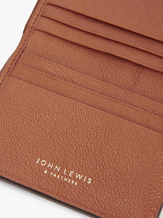 John Lewis Leather Medium Tri-Fold Purse, Ginger Glaze