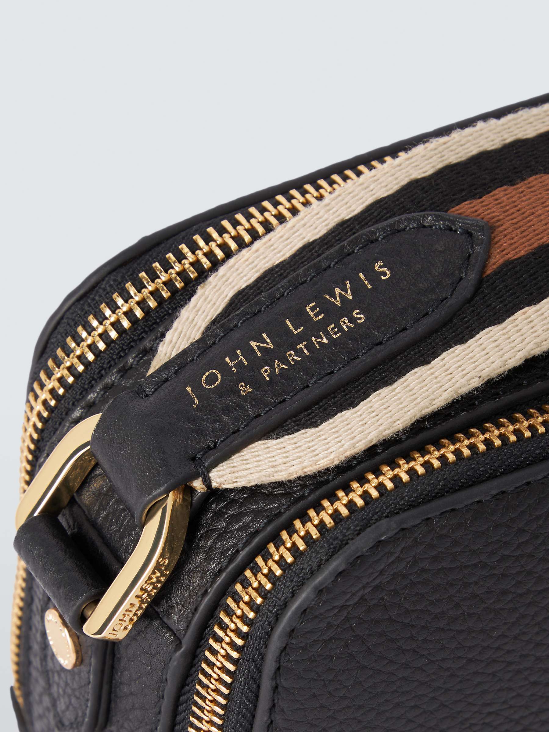 Buy John Lewis Double Zip Cross Body Leather Camera Bag Online at johnlewis.com