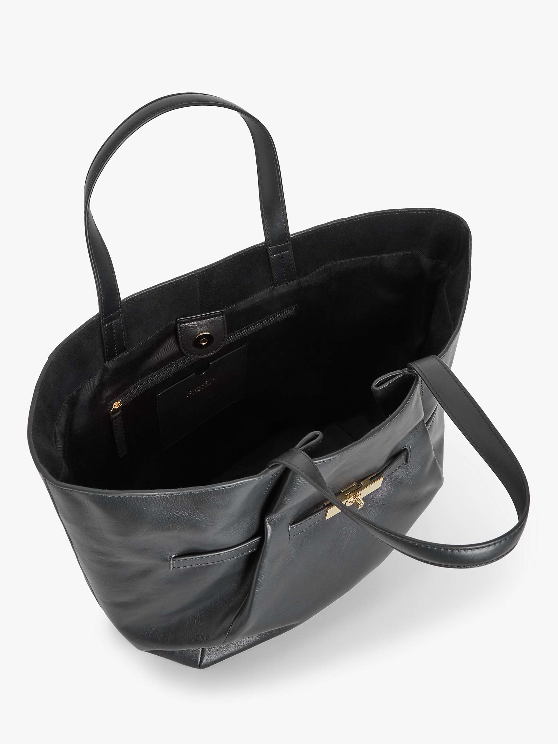 Buy John Lewis Pleat Leather Tote Bag Online at johnlewis.com