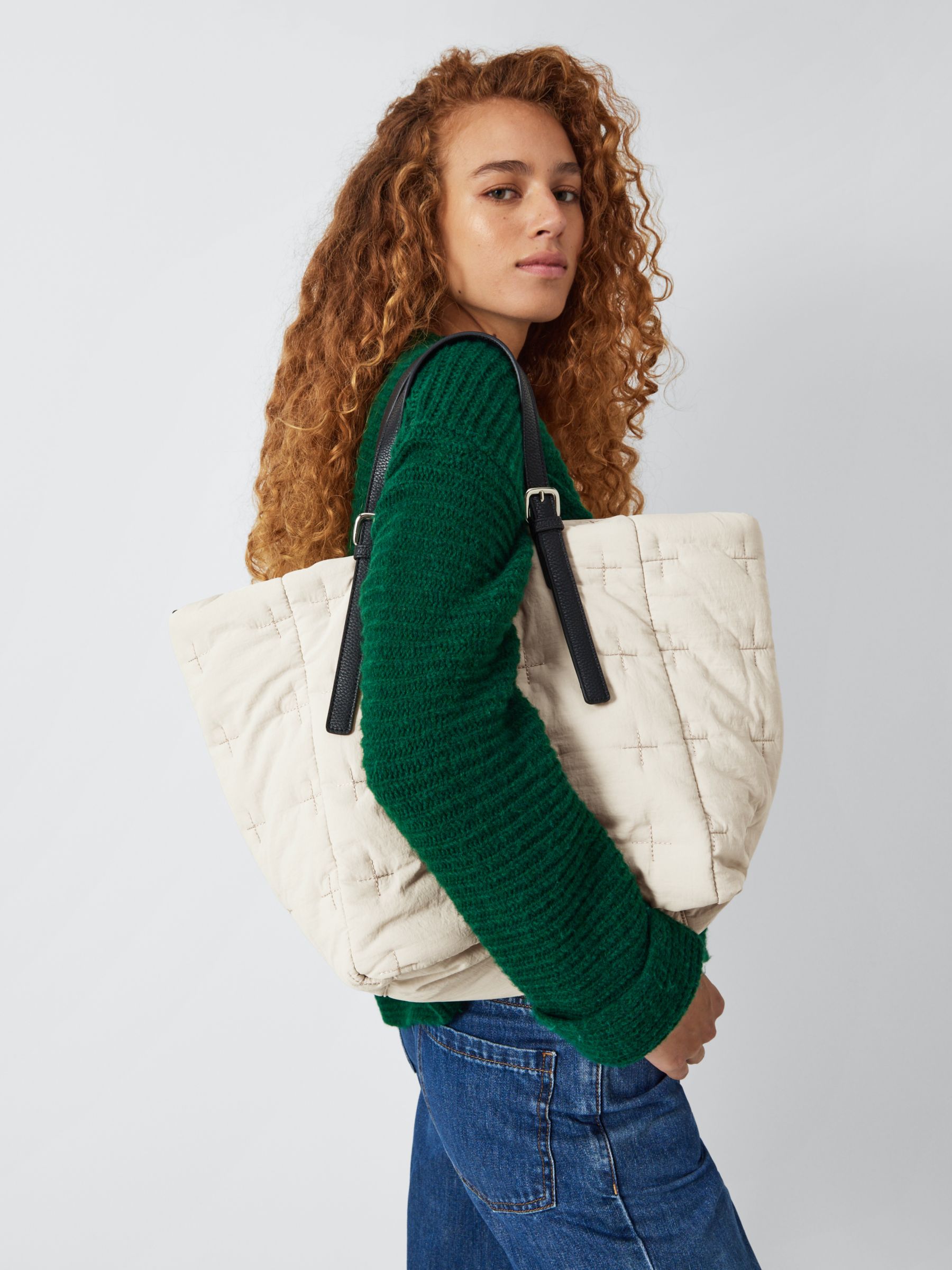 John Lewis ANYDAY Quilted Puffy Tote Bag