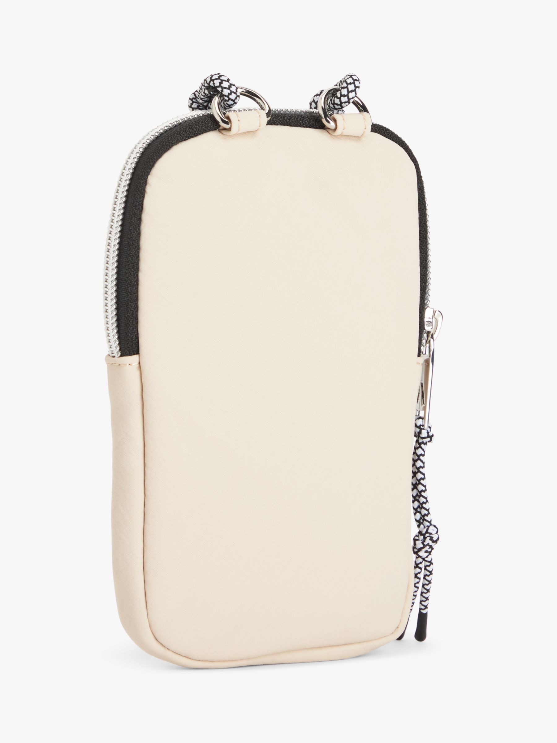 John Lewis ANYDAY Quilted Slim Phone Bag, Off White