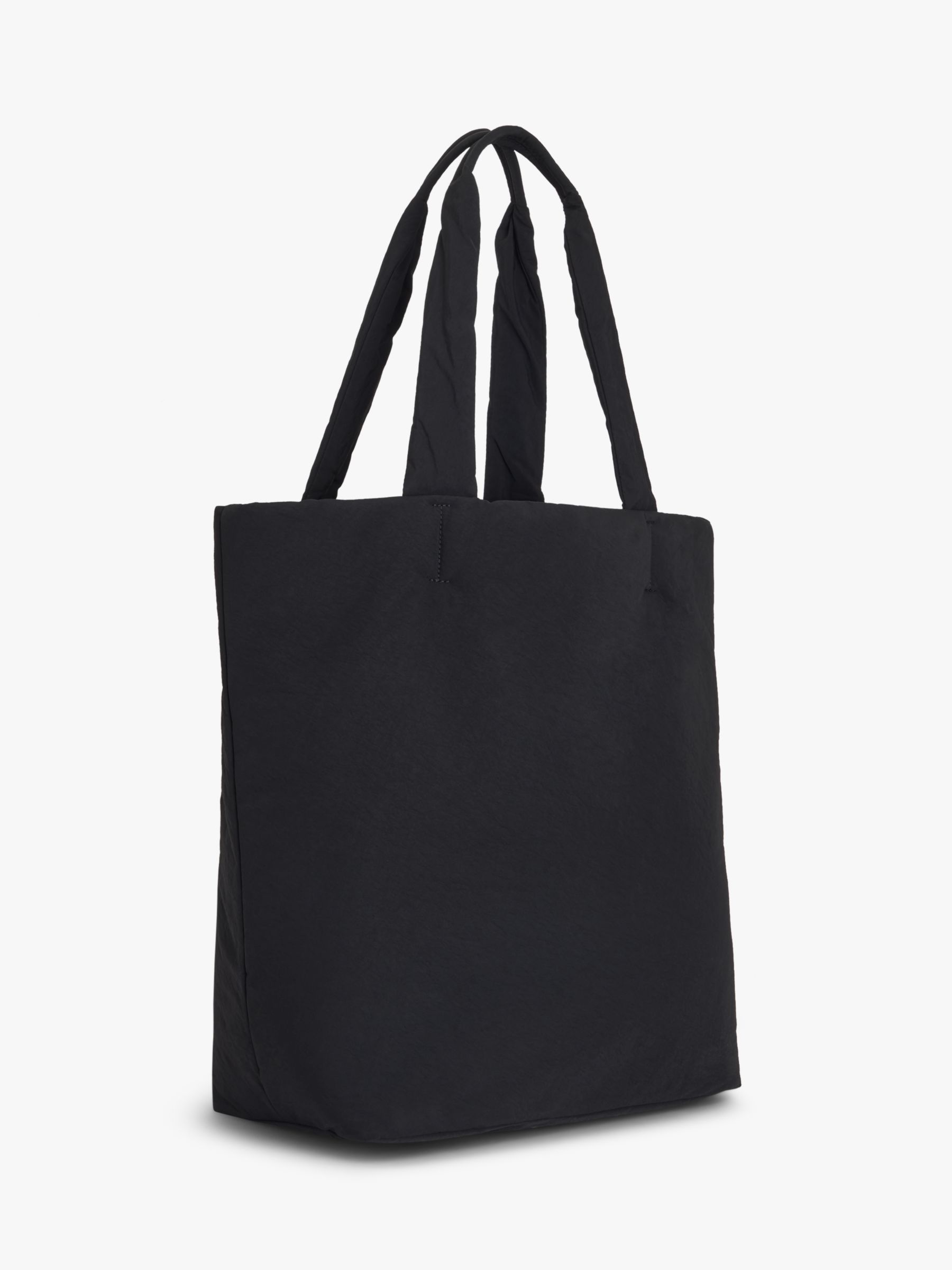 John Lewis ANYDAY Puffy North South Tote Bag, Black