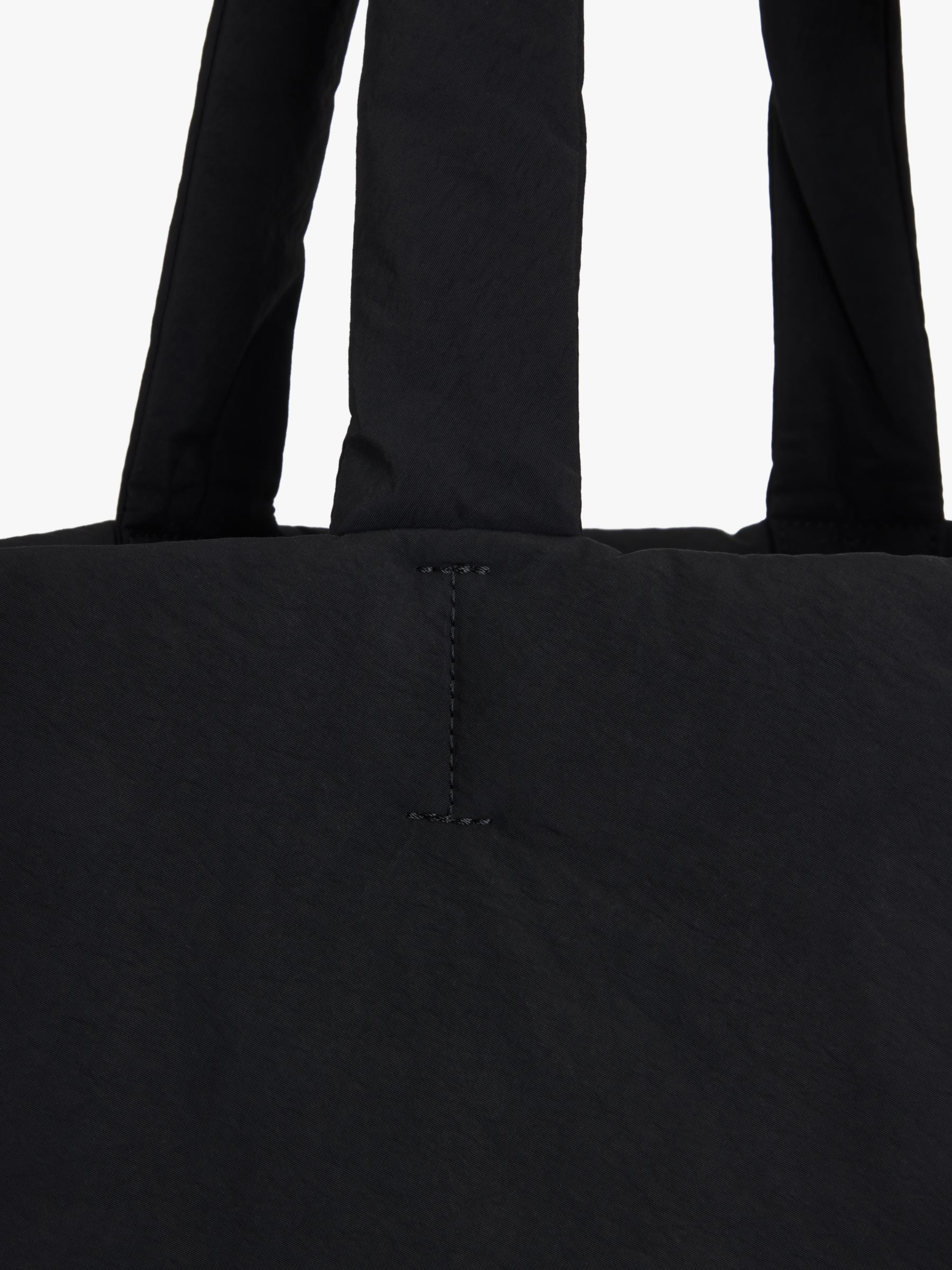 John Lewis ANYDAY Puffy North South Tote Bag, Black