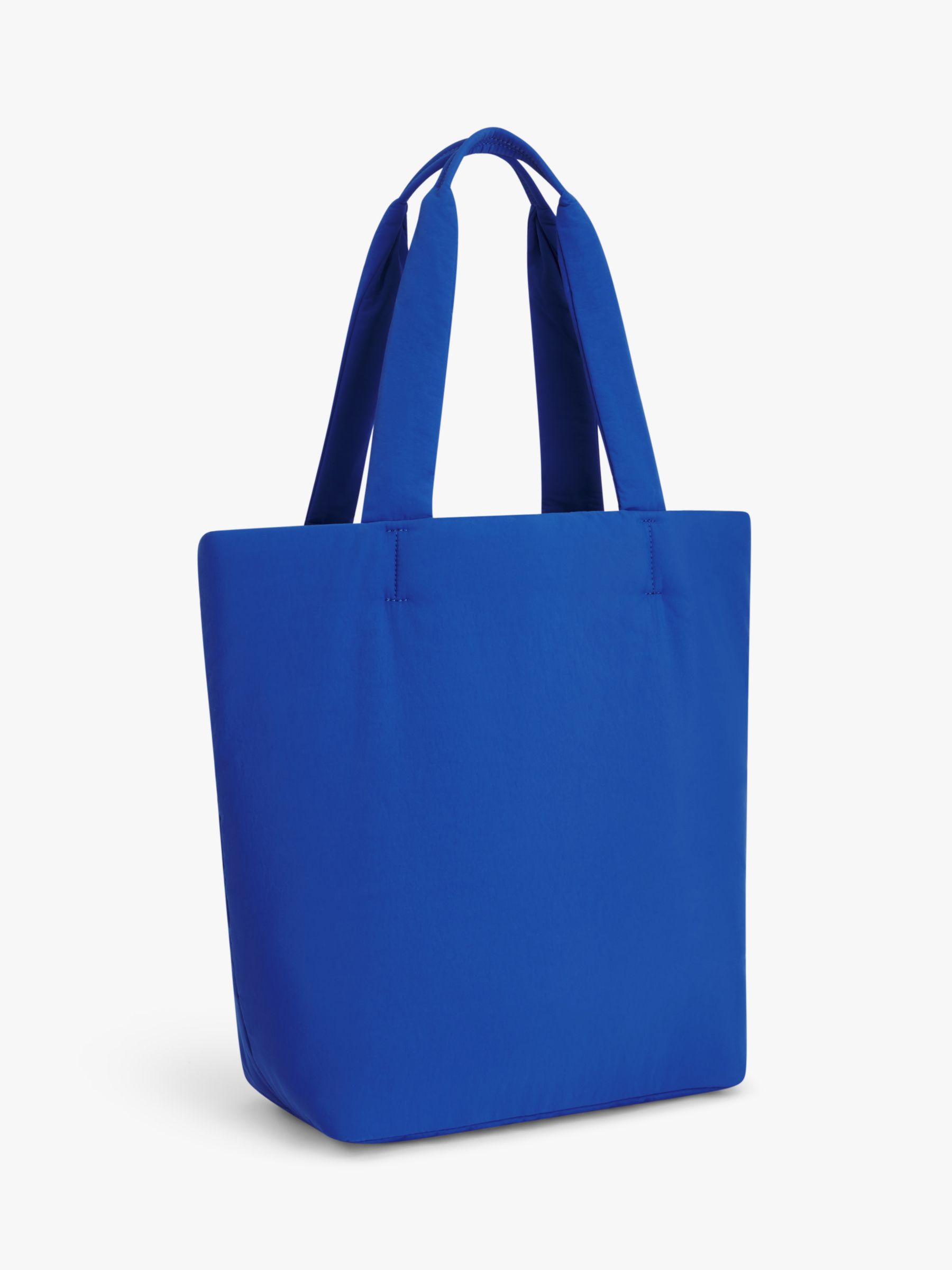 John Lewis ANYDAY Puffy North South Tote Bag, Blue at John Lewis & Partners