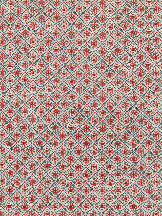 GP & J Baker Camden Trellis Furnishing Fabric, Red/Blue