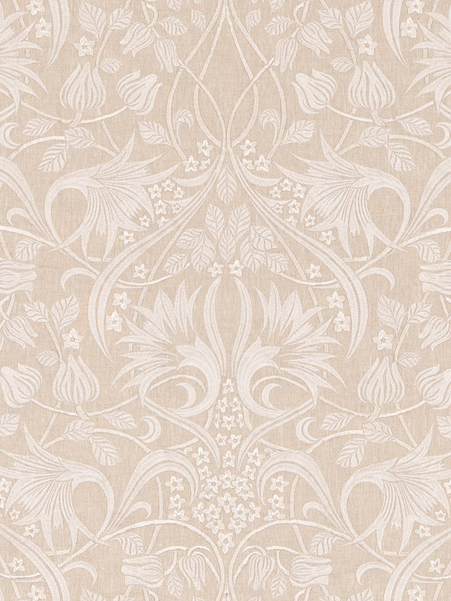 GP & J Baker Fritillerie Embroidery Furnishing Fabric, Natural