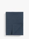 John Lewis Linear Quilted Bedspread, Denim Blue