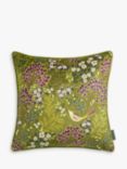 Sara Miller Song Birds Cushion, Olive