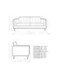 John Lewis + Swoon Lyon Medium 2 Seater Sofa, Dark Leg