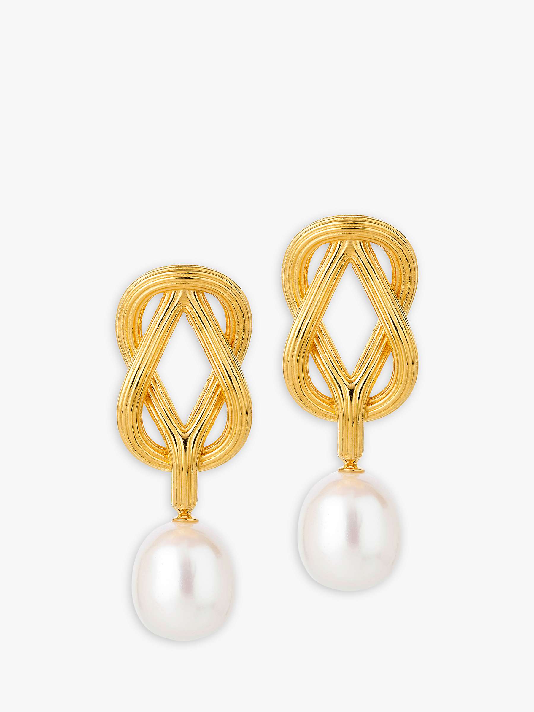 Buy Claudia Bradby Freshwater Pearl Connection Knots Drop Earrings Online at johnlewis.com