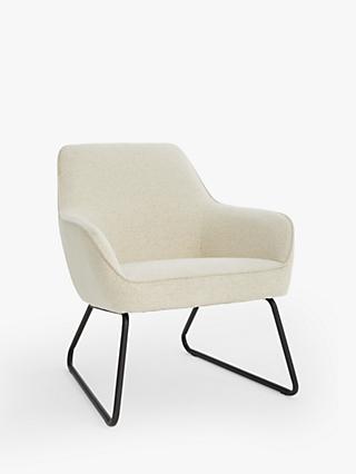 Form Range, John Lewis ANYDAY Form Accent Chair, Black Metal Leg, Boucle Off White