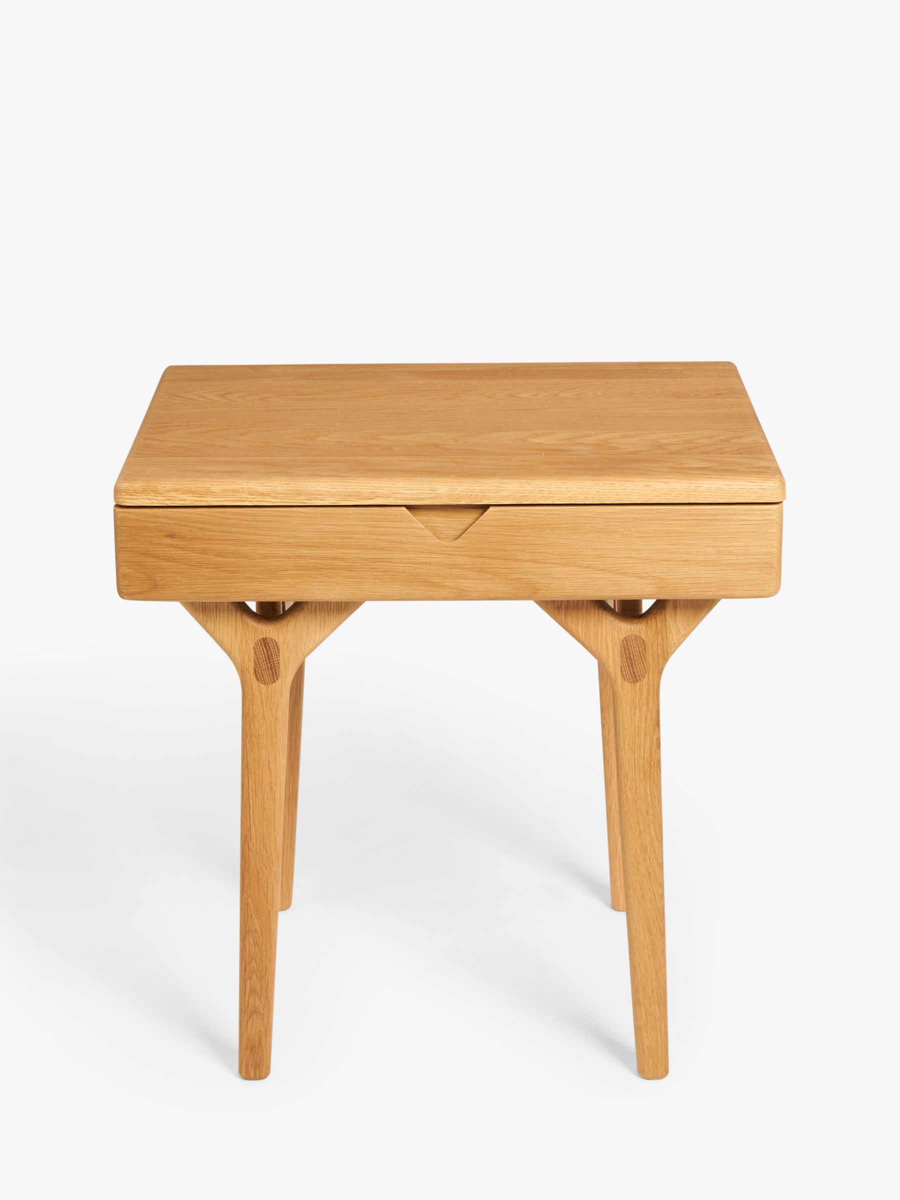 John Lewis XRay Side Table with Drawer, Oak