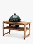 Big Green Egg Extra Large BBQ & Eucalyptus Wood Table Bundle with ConvEGGtor & Cover