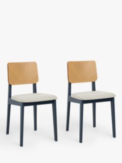 John Lewis ANYDAY Fern Dining Chairs, Set of 2, Ink