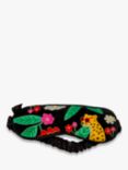 Tache Crafts Embroidered Silk Lined Eye Mask, Black/Multi