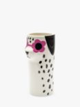 Tache Crafts 3D Dalmatian Ceramic Vase, White/Multi
