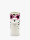Tache Crafts 3D Dalmatian Ceramic Vase, White/Multi