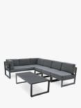 Menos by KETTLER Versa 5-Seat Garden Modular Corner Lounging Table & Chairs Set, Grey