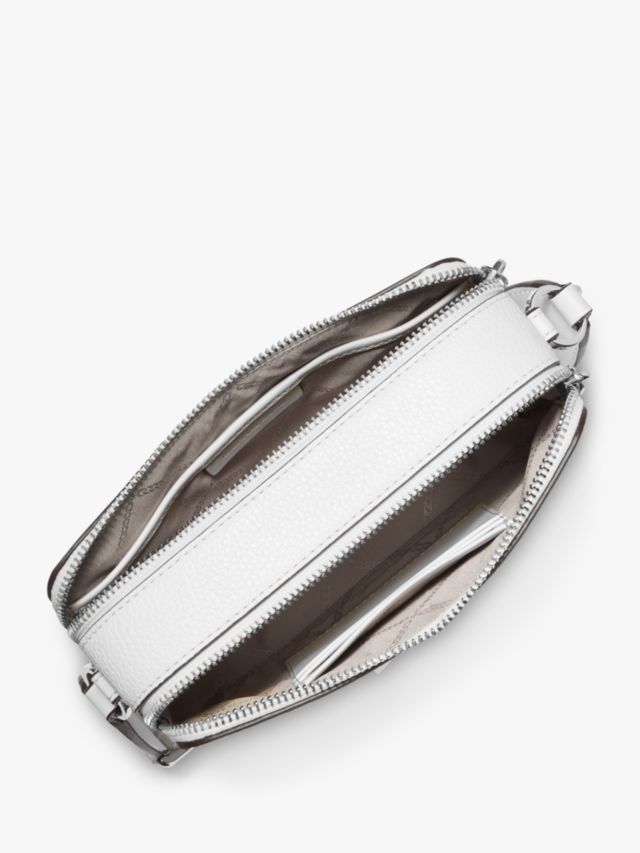 Michael Kors Jet Set Small Pebbled Leather Double Zip Camera Bag Small  (Pink): Handbags