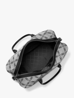 Louis Vuitton NEW Monogram Black Silver Top Handle Men's Travel Duffle Bag