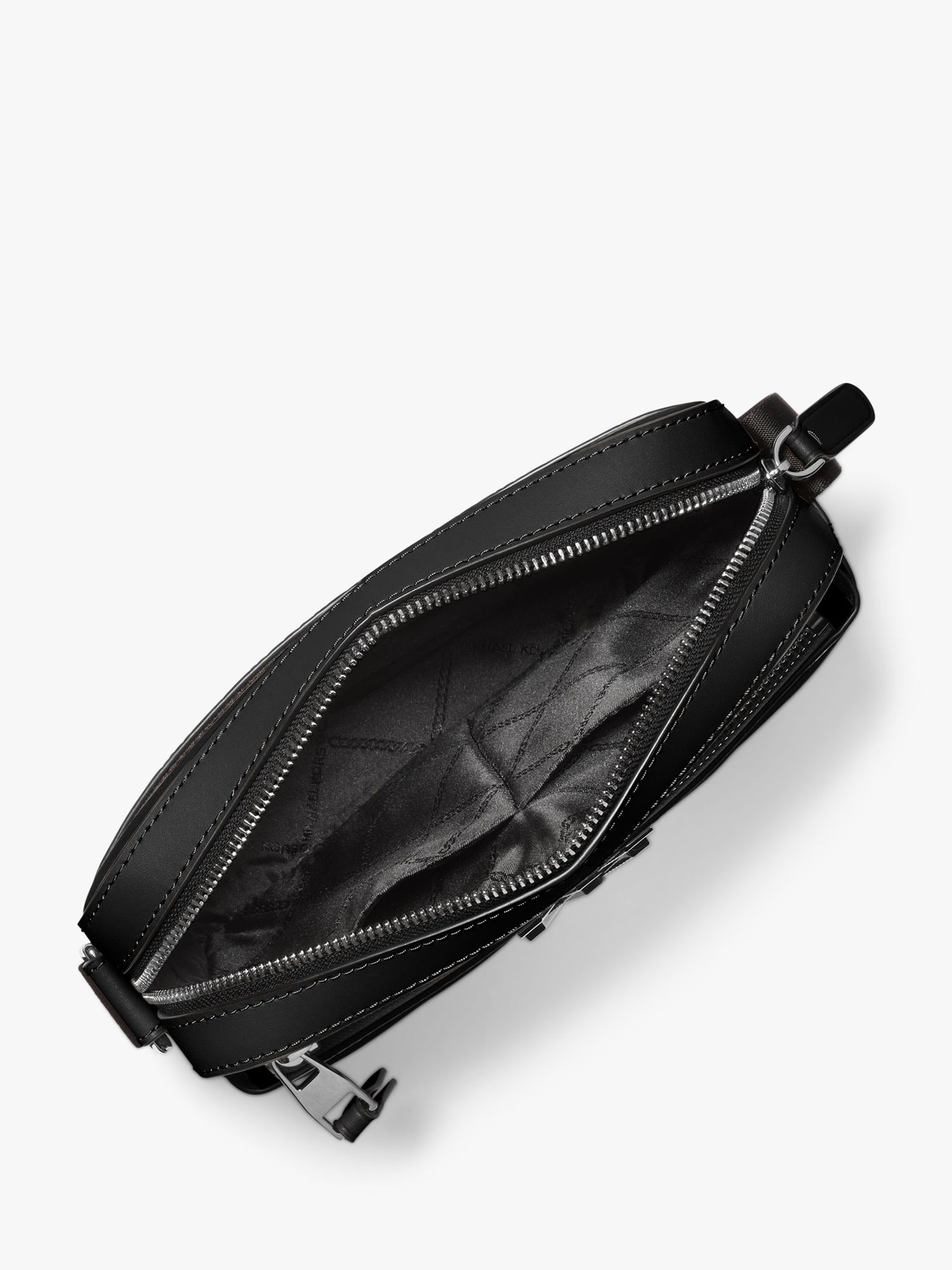 Michael Kors Hudson Leather And Signature Logo Camera Bag