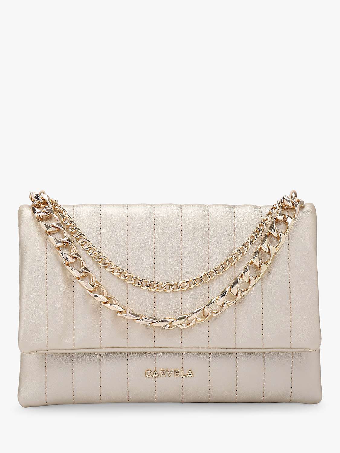 Buy Carvela Rebel Clutch Bag, Gold Online at johnlewis.com