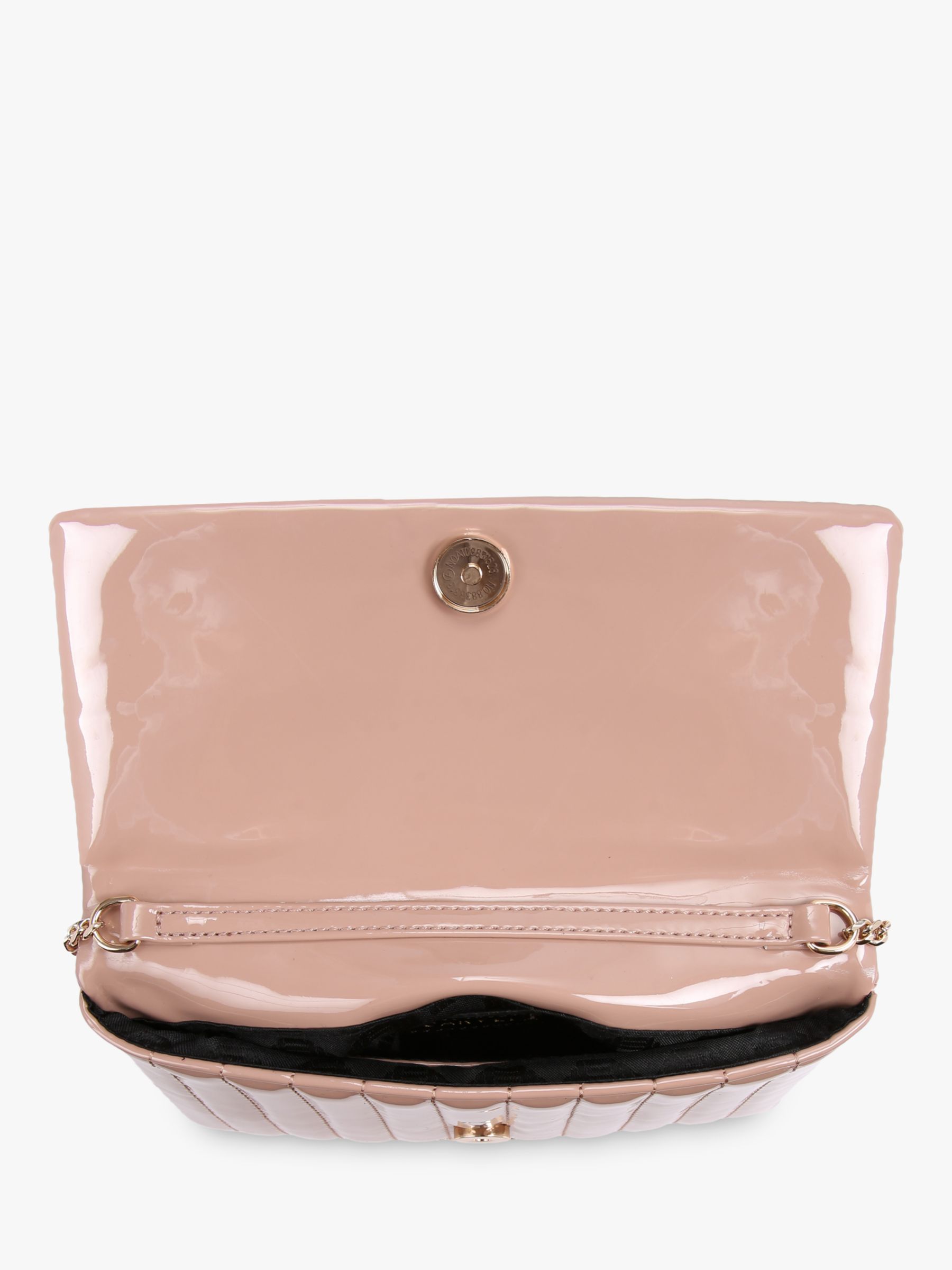 Blush pink patent clutch clearance bag