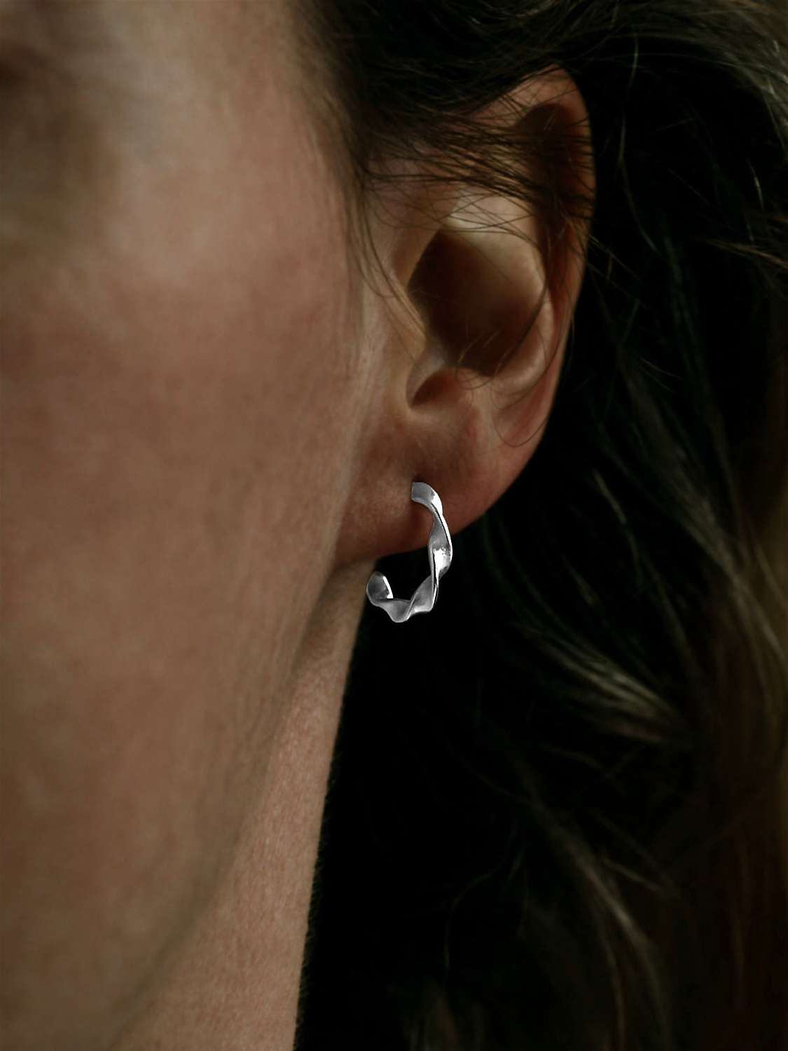 Buy Nina B Small Sterling Silver Hoop Earrings, Silver Online at johnlewis.com