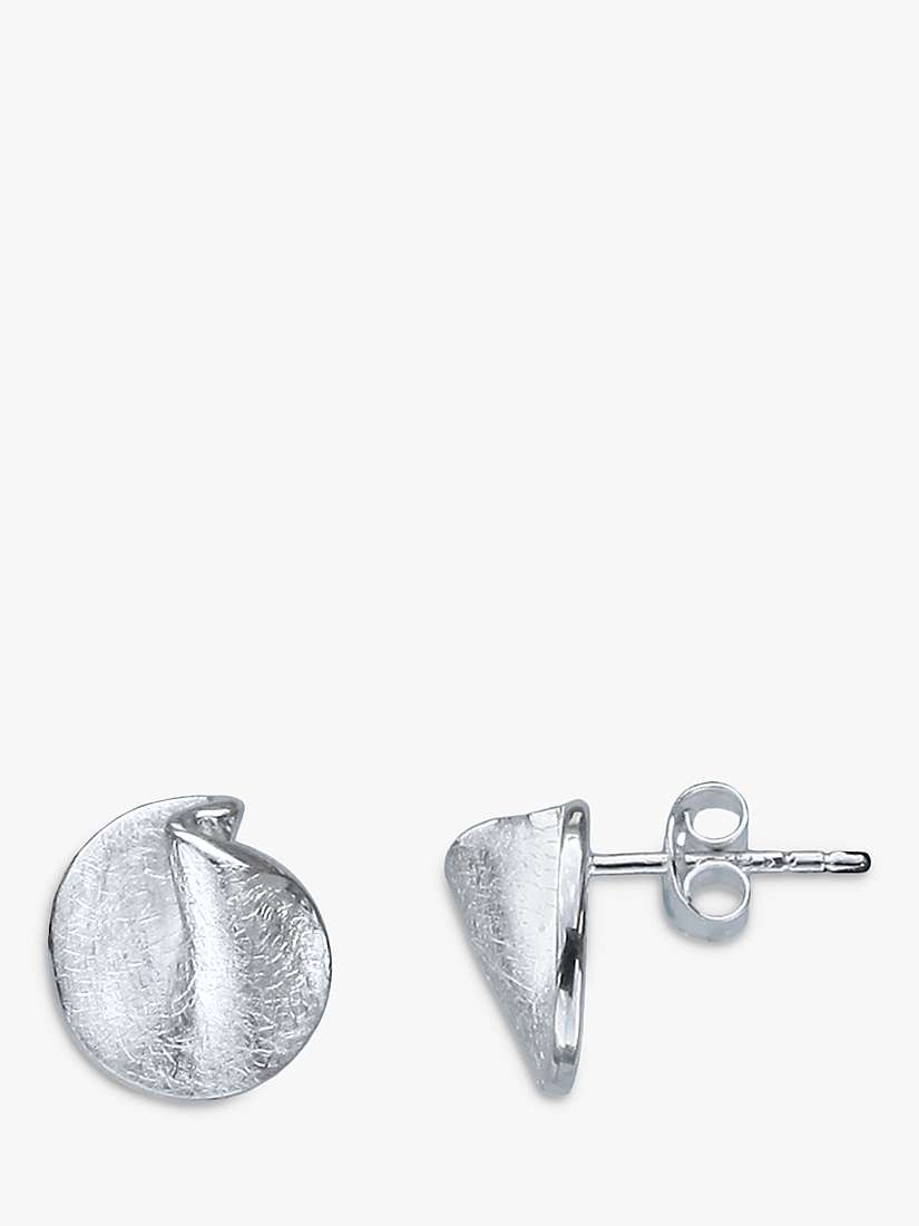 Buy Nina B Folded Circle Pendant Necklace & Stud Earrings Jewellery Set, Silver Online at johnlewis.com