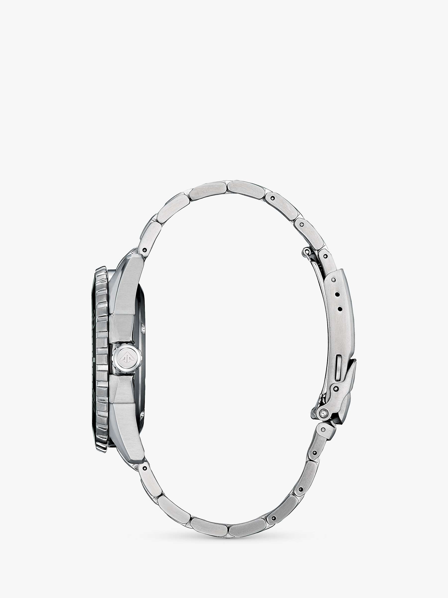 Buy Citizen BN0199-53X Men's Promaster Eco-Drive Date Diving Bracelet Strap Watch, Silver/Green Online at johnlewis.com