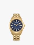 Citizen BM7532-54L Men's Eco-Drive Date Bracelet Strap Watch, Gold